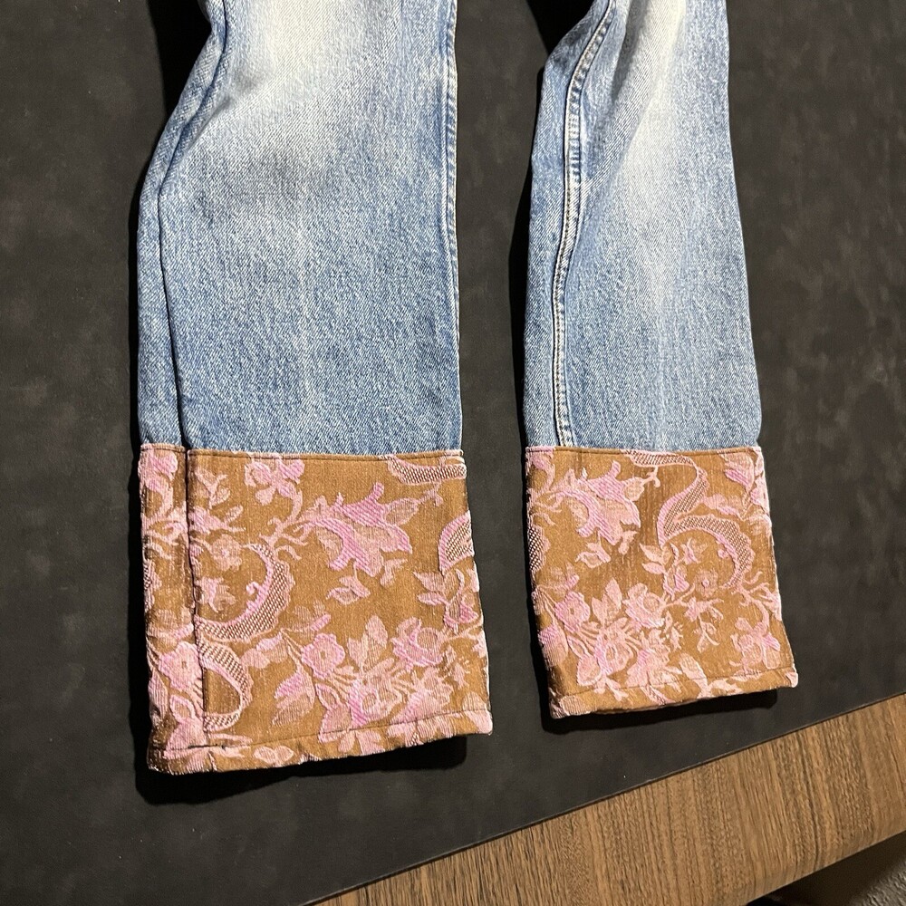 Vintage Levis 1970s Hippie Kurt Cobain Jeans 28x28 USA Woodstock Patchwork Levi - Picture 11 of 16